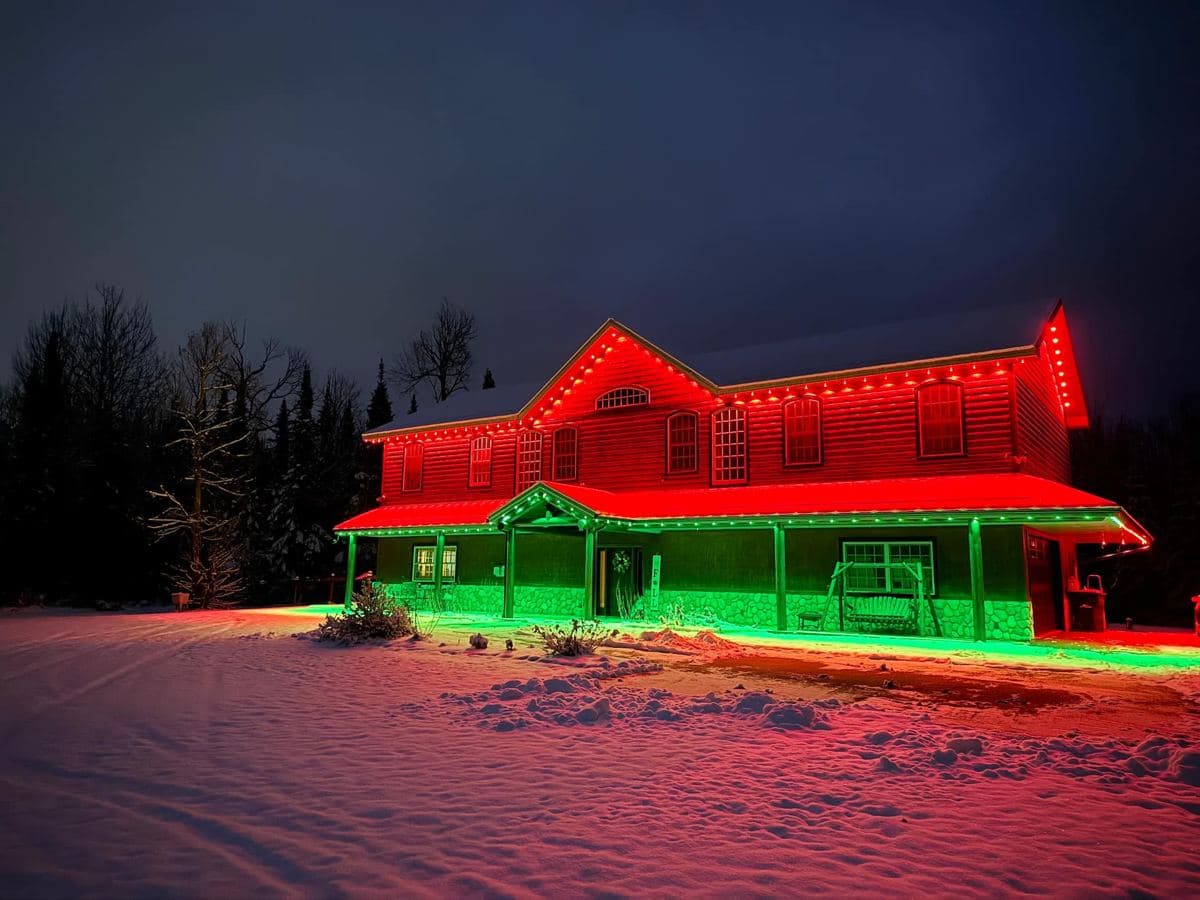 Permanent outdoor lighting!! You choose your color or them from a downloadable app, whethe
